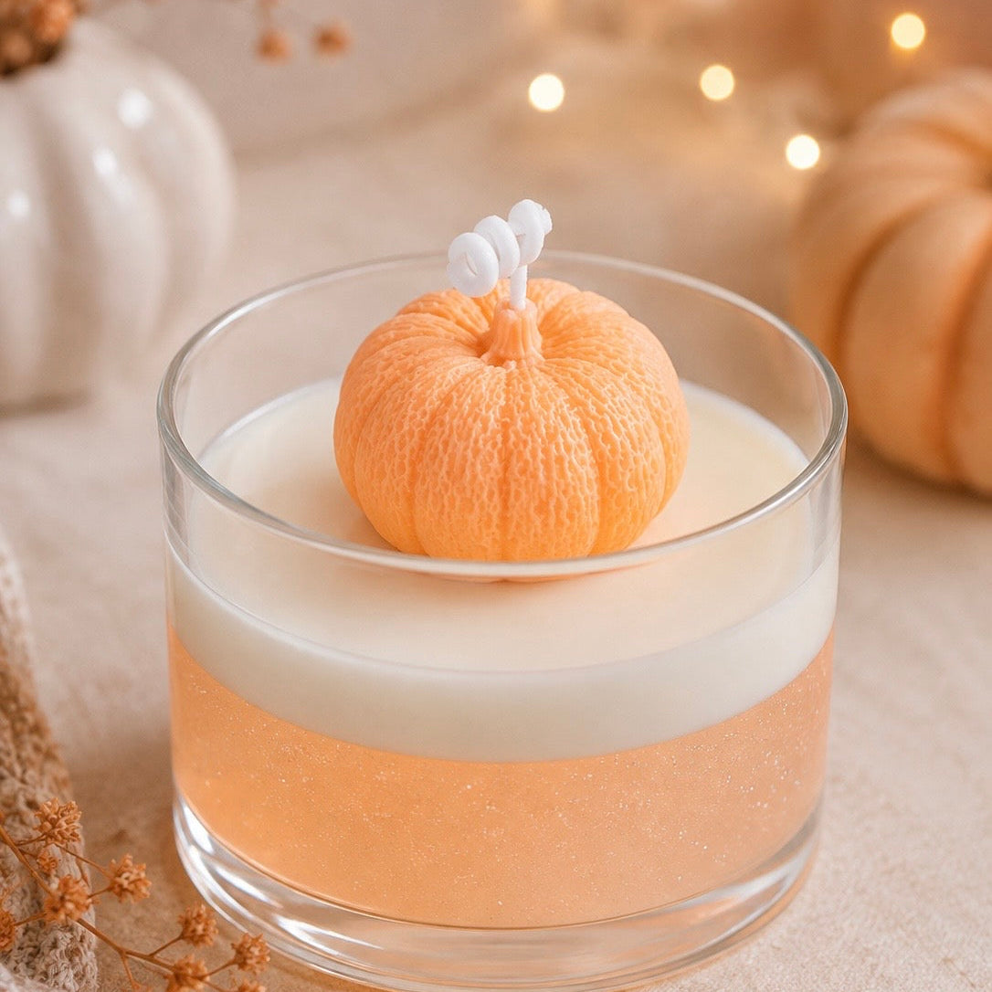 How to Make a Beautiful Pumpkin Gel Wax Candle for Fall