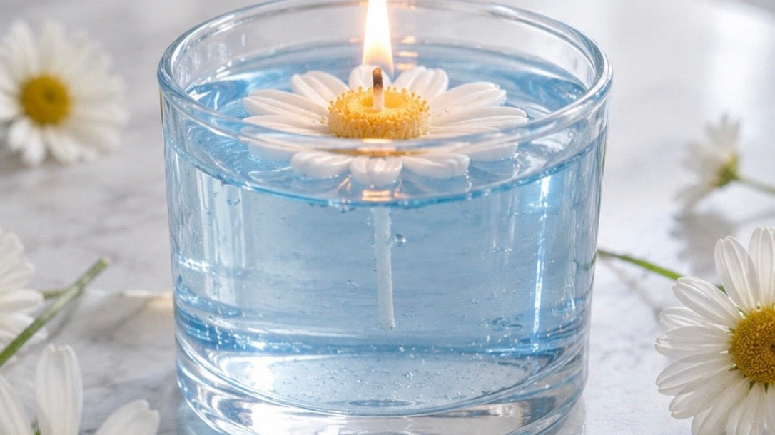 How to Make a Floating Daisy Gel Candle