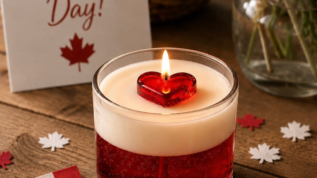 Canada Day Candle