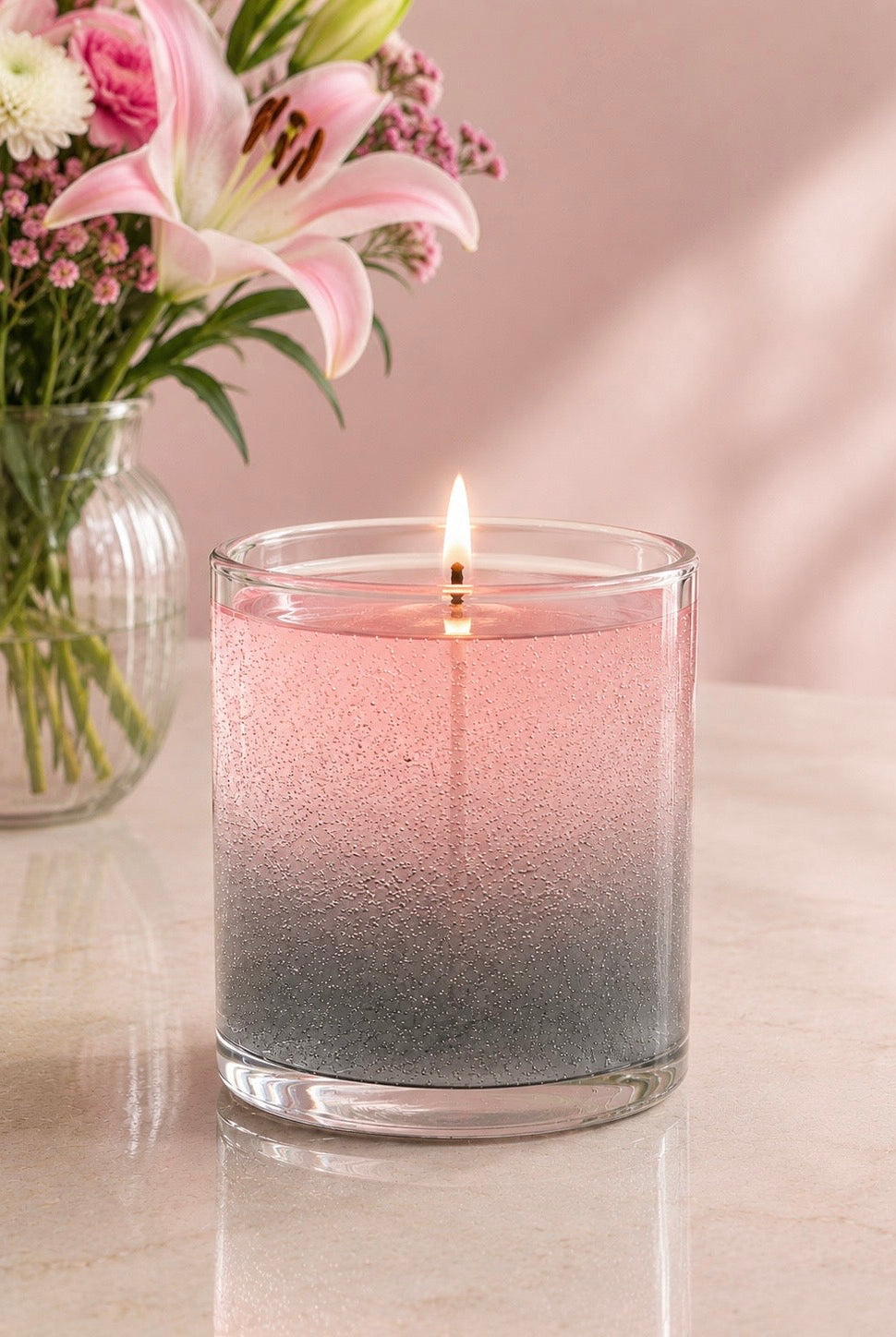 How to Make a Pink & Black Ombre Gel Candle