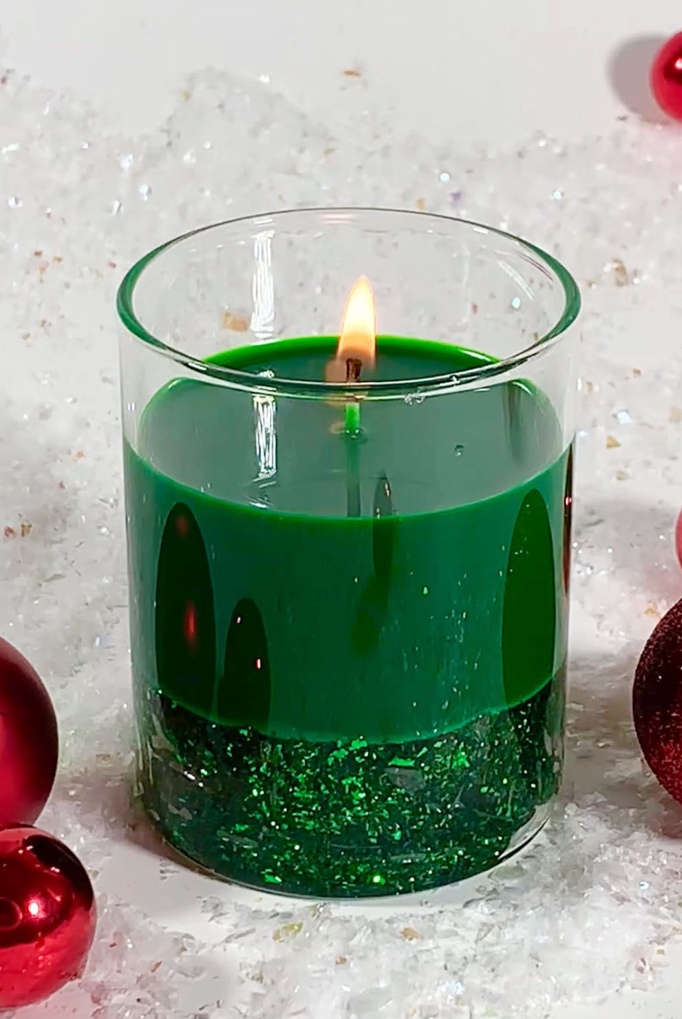 Green Christmas Candle | Gel candle wax near me