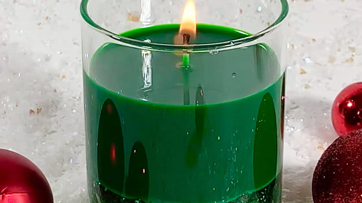 Green Christmas Candle | Gel candle wax near me