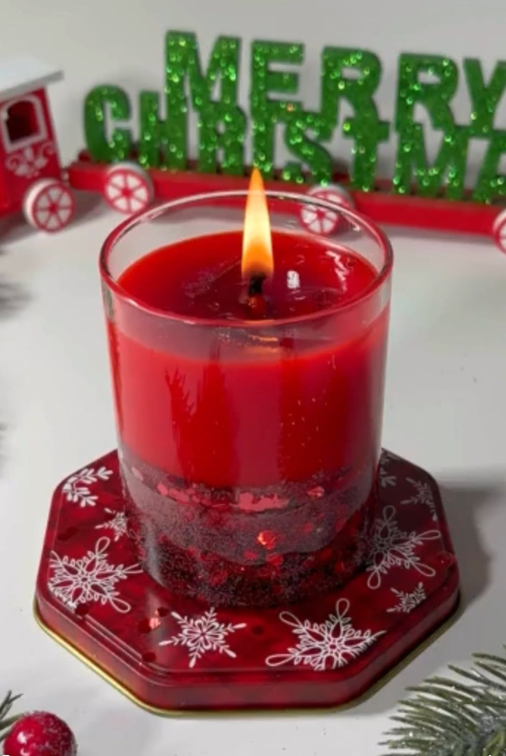 The Red Christmas Candle That Stole December: A Candle You Can Totally Recreate