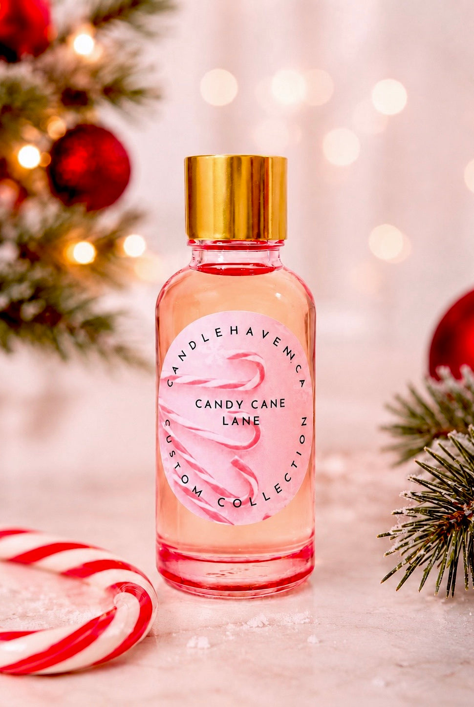 Candy cane fragrance oil for candle making made by candlehaven