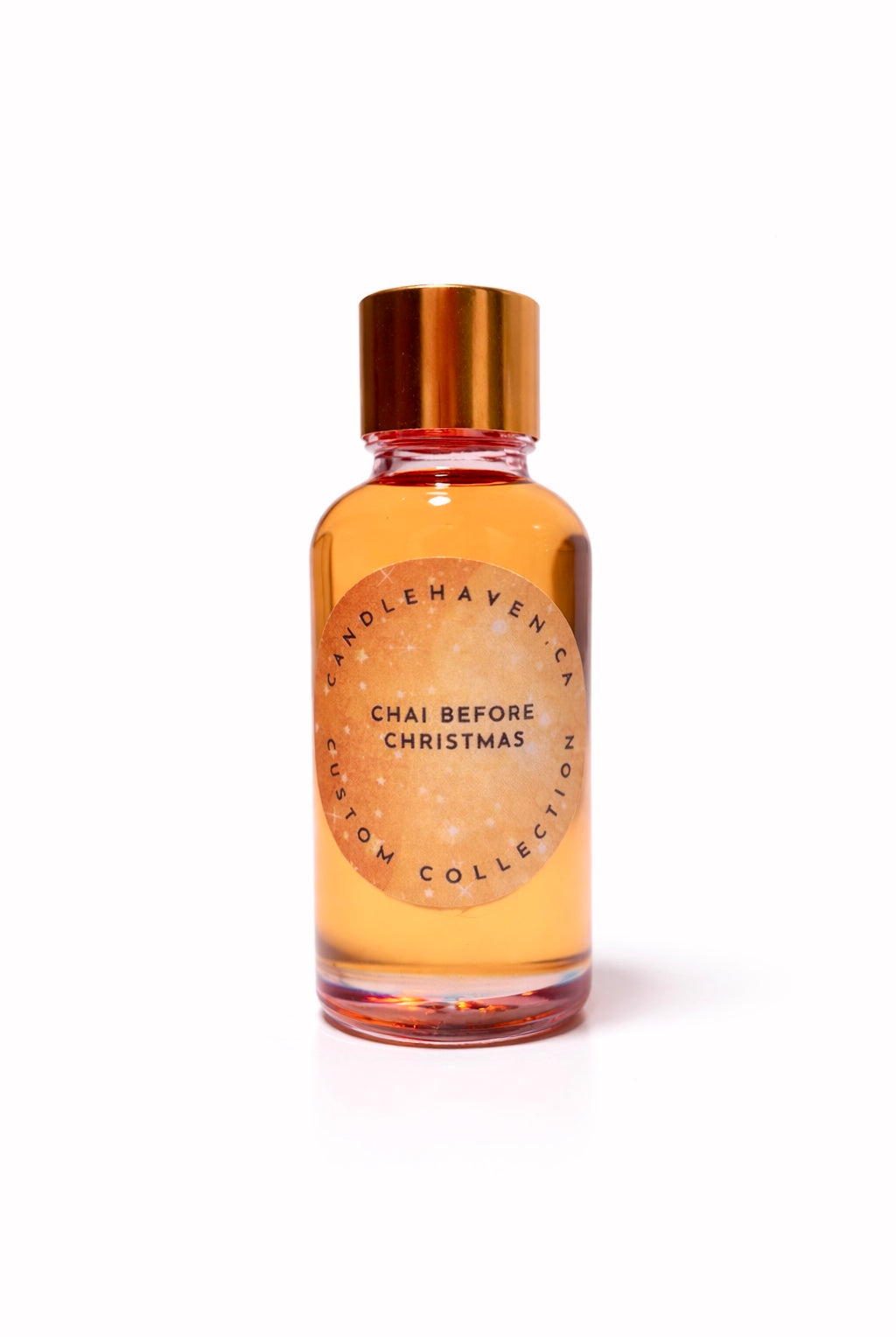 Bottle of 'Chai Before Christmas' by Candlehaven.ca on a white background
