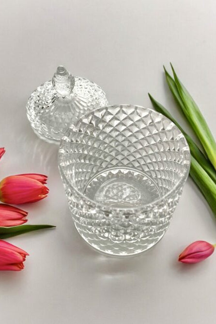 Franci clear vessel for candle making, sold with lid