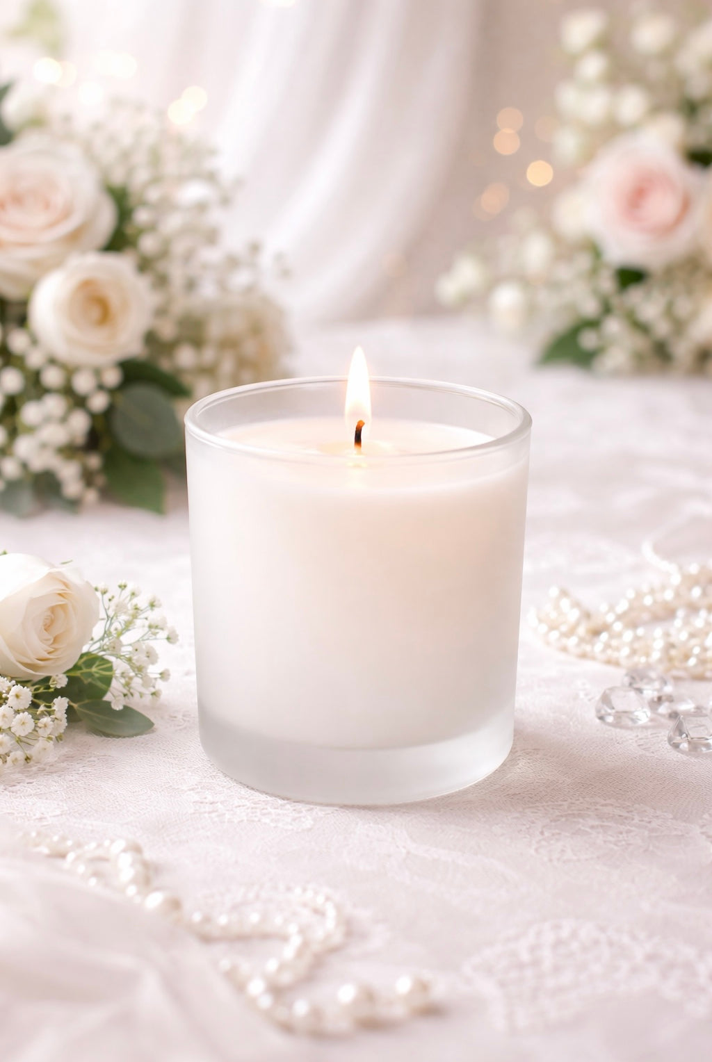 Frosted glass vessel for candle making Canada