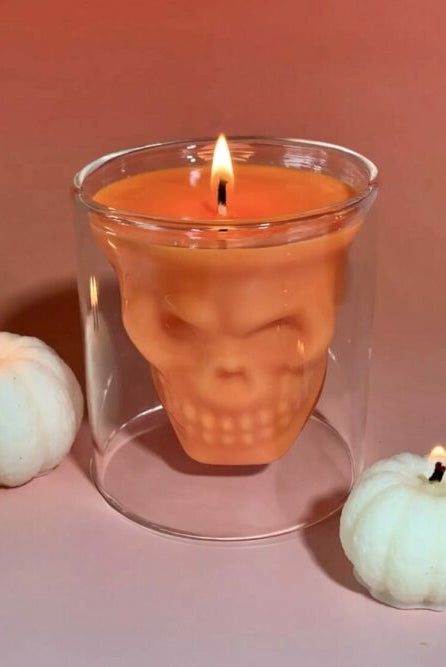 skully candle vessel for candle making