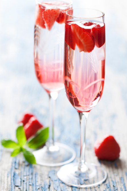 Champagne and Strawberries fragrance oil makes the perfect candles for New Year's Eve or Bachelorette Parties!