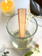 Wooden wick with Booster has a second ply of wood and is used in making candles