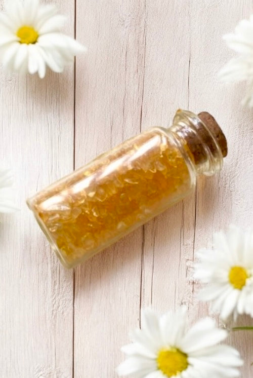 golden citrine chips used in candle making