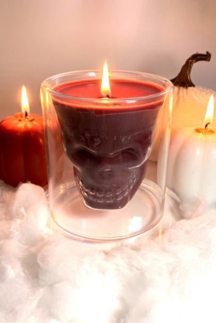 Skull candle vessel for candle making, aptly named Skully - available exclusively from Candlehaven.ca