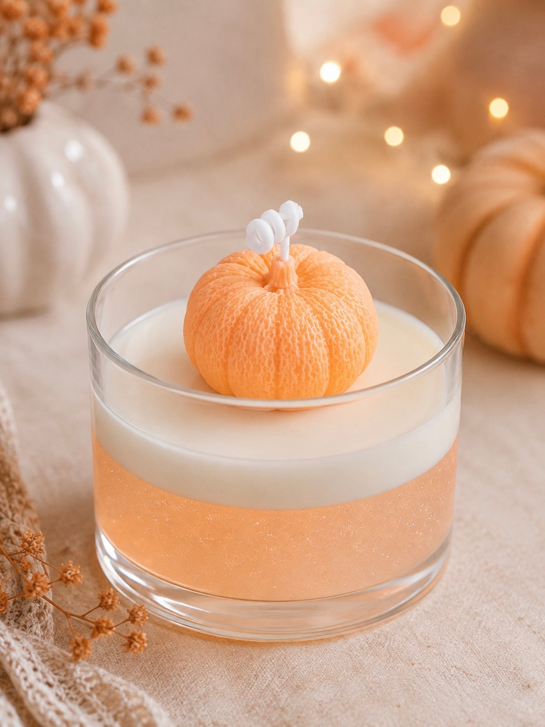 Pumpkin Gel Wax Candle for Fall