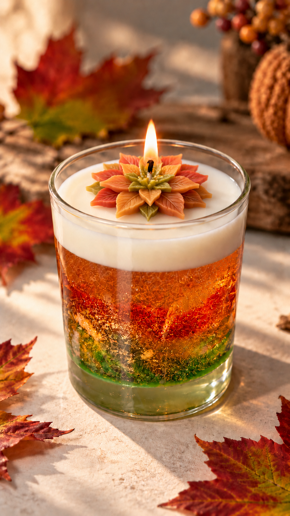 DIY Fall Gel Wax Candle