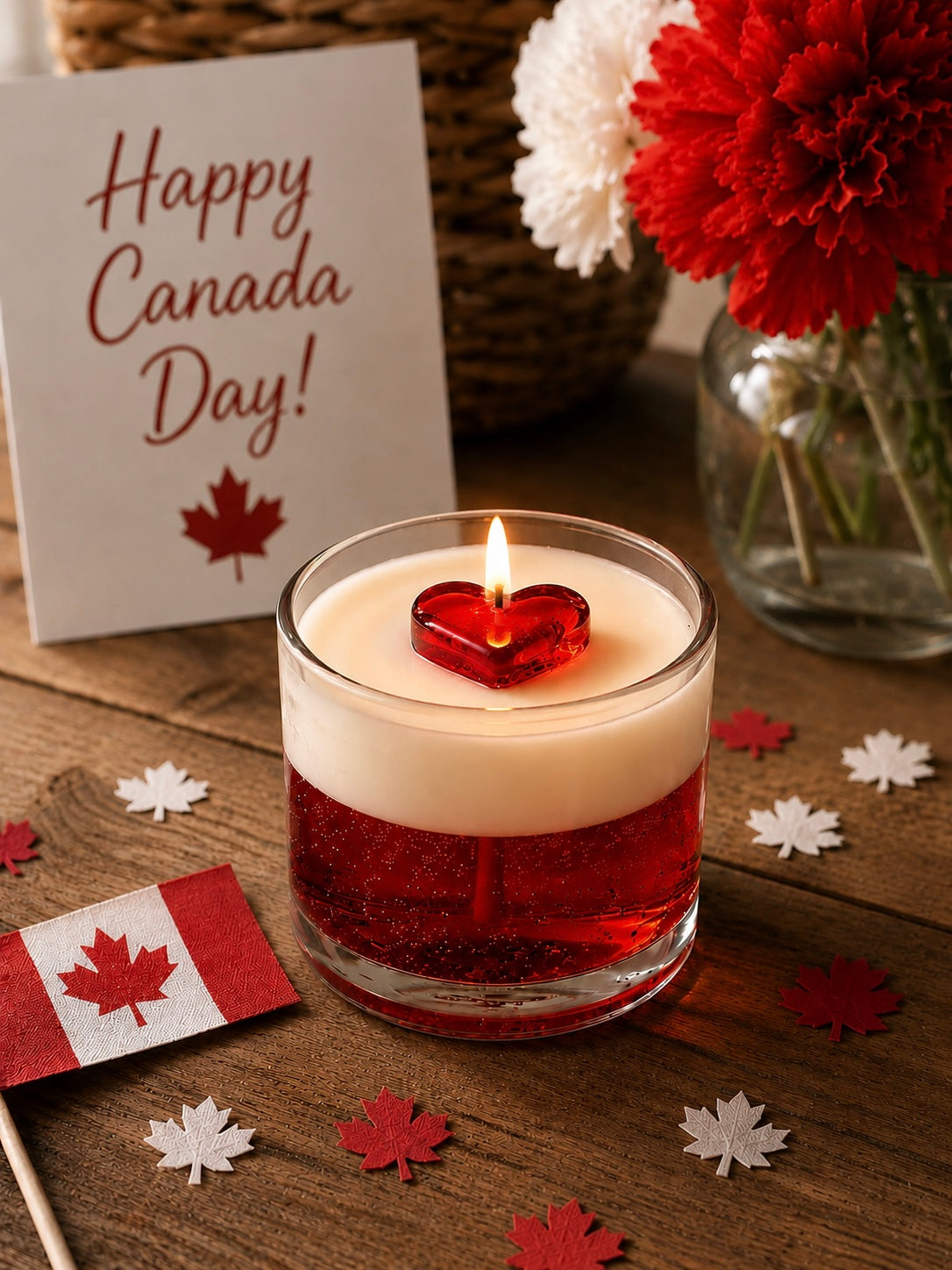 Canada Day Candle