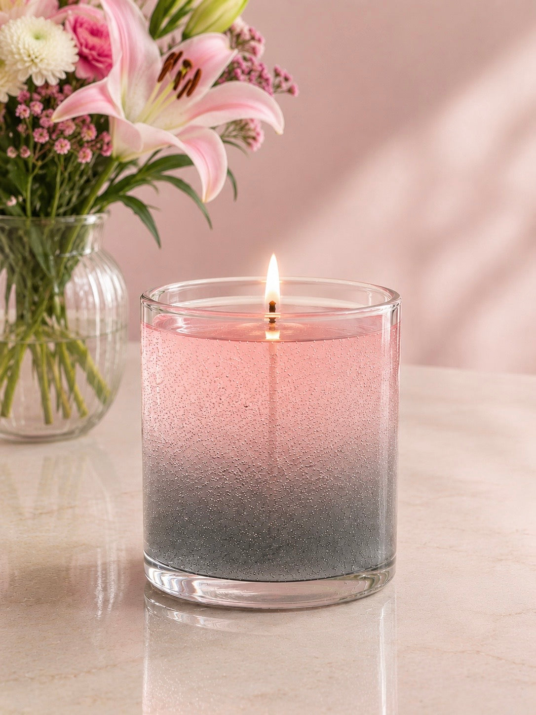 How to Make a Pink & Black Ombre Gel Candle