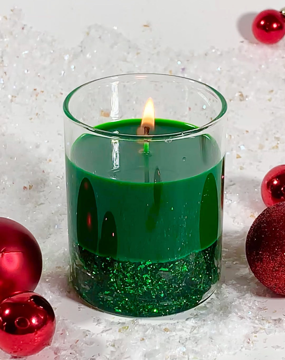 Green Christmas Candle | Gel candle wax near me