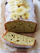 Bananarama Bread is a fragrance oil used for making candles. Picture depicts a loaf of banana bread