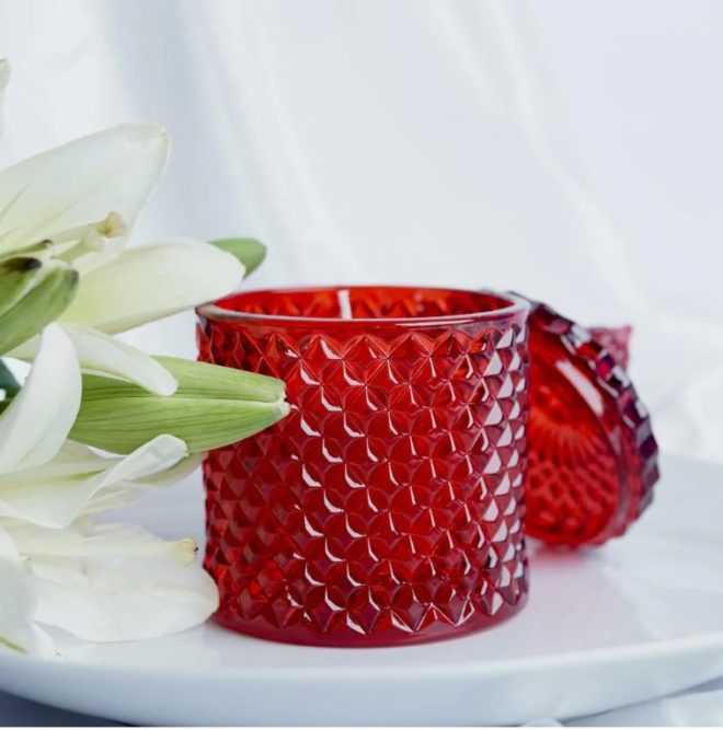 Franci Red vessel for candle making