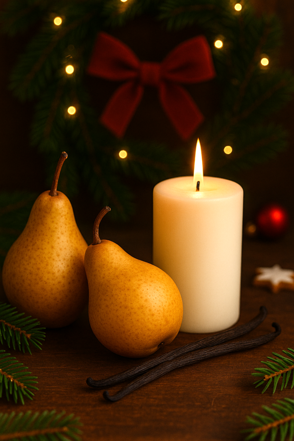 Pear Noel fragrance oil will make luxurious Christmas candles