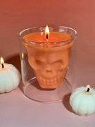 skully candle vessel for candle making