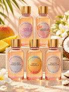 Candlehaven’s Summer fragrance oil collection for candle making in a light sunlit background 