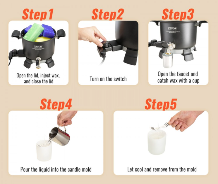 electric wax melter canada | electric wax melter for candle making sold at Candlehaven.ca