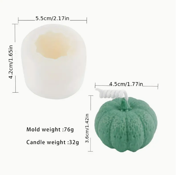 Pumpkin Silicone Mold for candle making and soap making